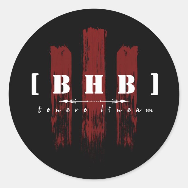 Adesivo Redondo Vinheta: Preto / Estrias Coloridas (Frente)