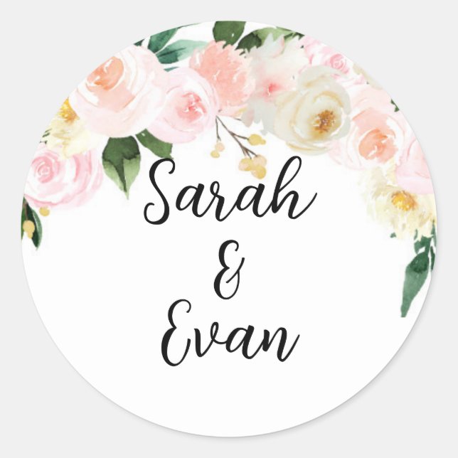 Adesivo Redondo Vinheta primavera (Frente)