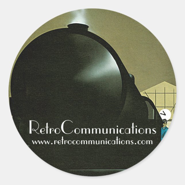 Adesivo Redondo Vinheta Promo Retroativa - Comboio (Frente)