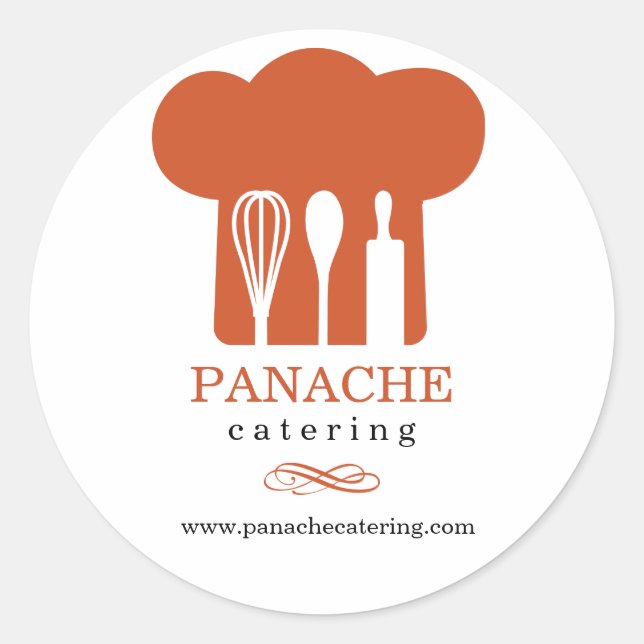 Adesivo Redondo Vinheta Promocional Chefs Hat (Frente)