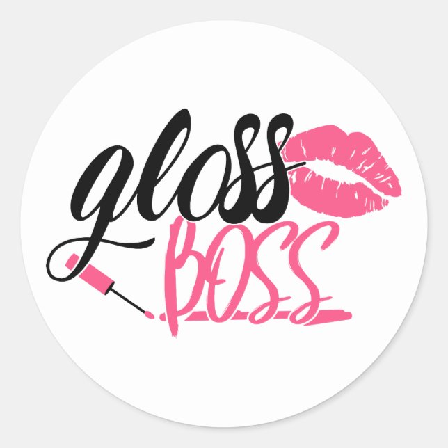 Adesivo Redondo Vinheta quadrada de vendas de artistas de maquiage (Frente)