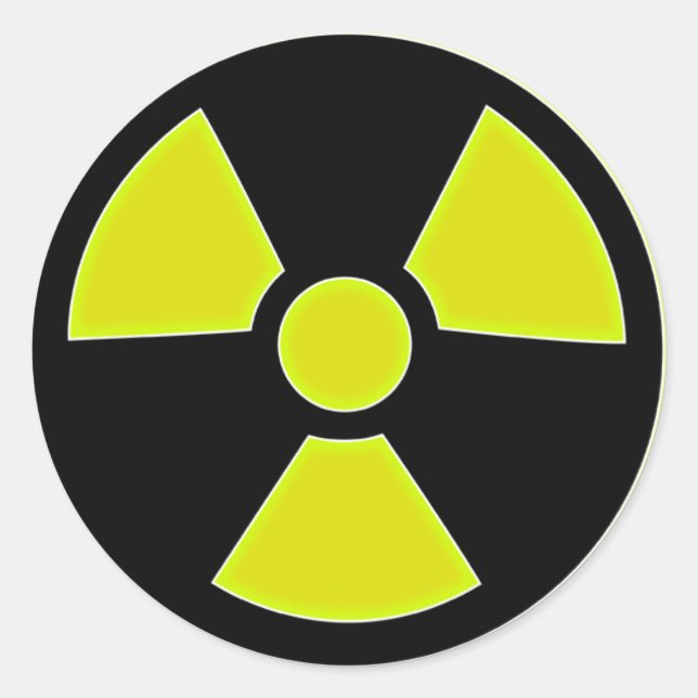 Adesivo Redondo Vinheta Radioativa (Frente)