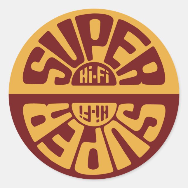 Adesivo Redondo Vinheta Red Super-Hi-Fi (Frente)