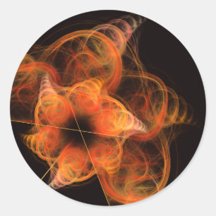 Adesivo Redondo Vinheta redonda Abstrato de obras leves