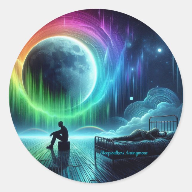 Adesivo Redondo Vinheta redonda anônima (Frente)