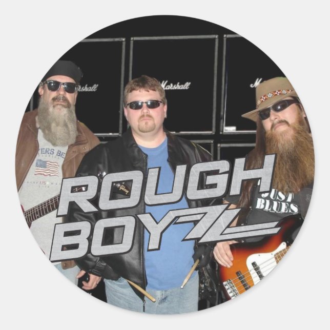 Adesivo Redondo Vinheta redonda 'BoyZZ' Rough (Frente)