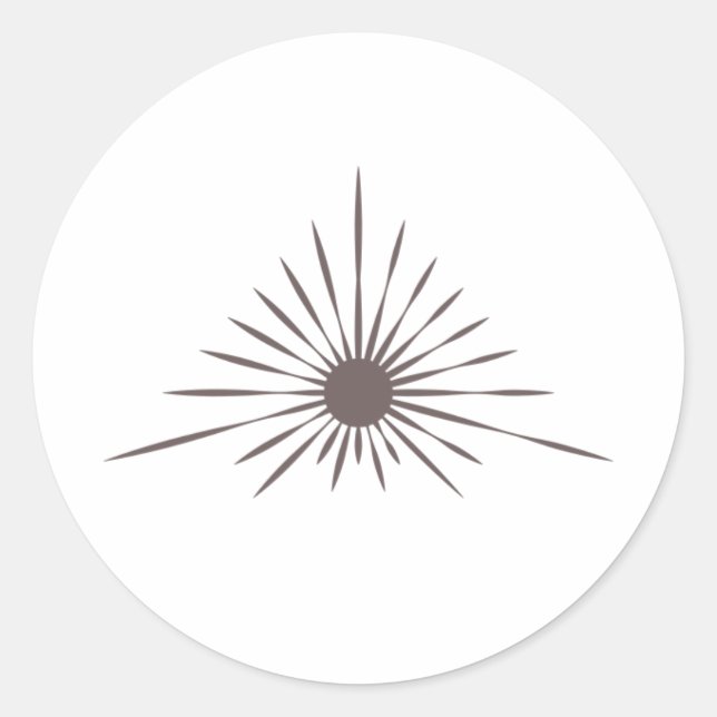 Adesivo Redondo Vinheta redonda branca com logotipo Sun LRW (Frente)