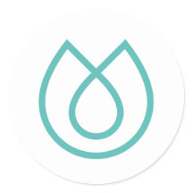 Vinheta redonda branca e clássica do Marca com vid