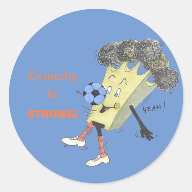 Adesivo Redondo Vinheta redonda brilhante "Broccoli Bruno" (Frente)