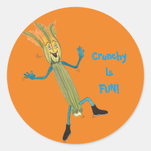 Adesivo Redondo Vinheta redonda brilhante "Zach Zucchini"