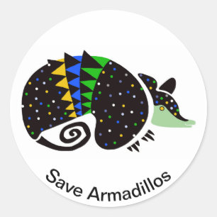 Adesivo Redondo Vinheta redonda clássica Armadillo