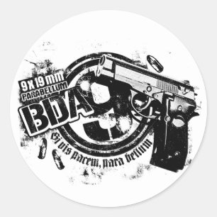 Adesivo Redondo Vinheta redonda clássica BDA 9