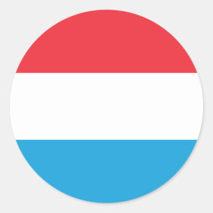 Adesivo Redondo Vinheta redonda clássica com sinalizador luxemburg