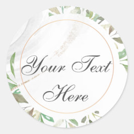 Adesivo Redondo Vinheta redonda clássica com texto personalizado d