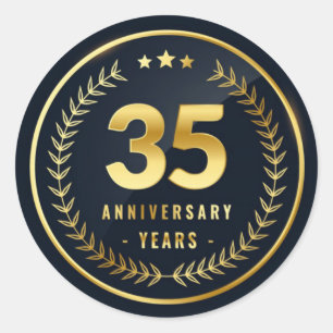 Adesivo Redondo Vinheta redonda clássica de 35 anos