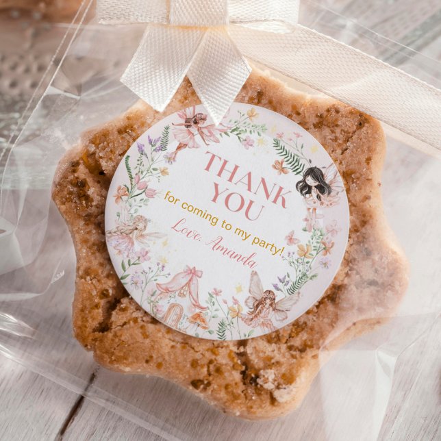 Adesivo Redondo Vinheta redonda clássica de aniversário de jardim  (Criador carregado)