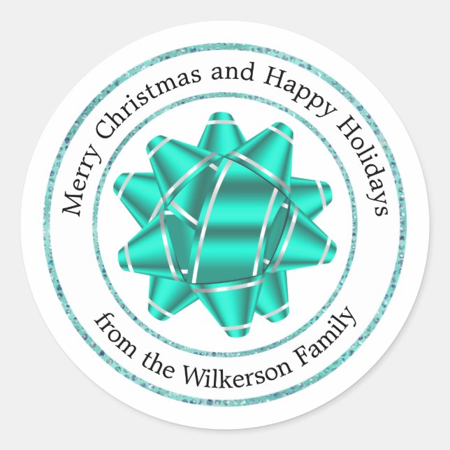 Adesivo Redondo Vinheta redonda clássica de Arco brilhante de pres (Frente)