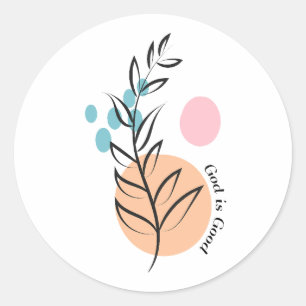 Adesivo Redondo Vinheta redonda clássica de Bíblia cristã versa