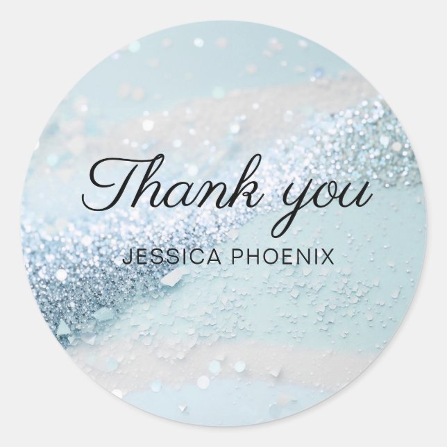 Adesivo Redondo Vinheta redonda clássica de brilho moderno (Frente)