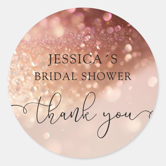 Adesivo Redondo Vinheta redonda clássica de brilho moderno (Frente)