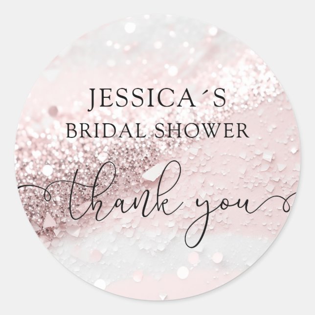 Adesivo Redondo Vinheta redonda clássica de brilho moderno (Frente)