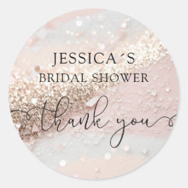 Adesivo Redondo Vinheta redonda clássica de brilho moderno