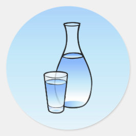 Adesivo Redondo Vinheta redonda clássica de caixa de água