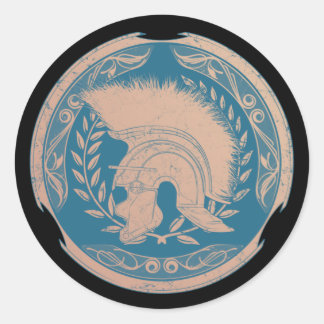 Adesivo Redondo Vinheta redonda clássica de capacete de centríon r