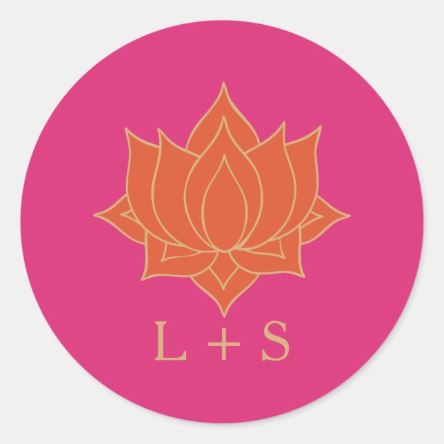 Adesivo Redondo Vinheta redonda clássica de casamento Elegante Meh (Frente)