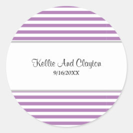 Adesivo Redondo Vinheta redonda clássica de casamento entre tiras