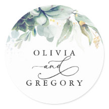 Vinheta redonda clássica de Casamento verde