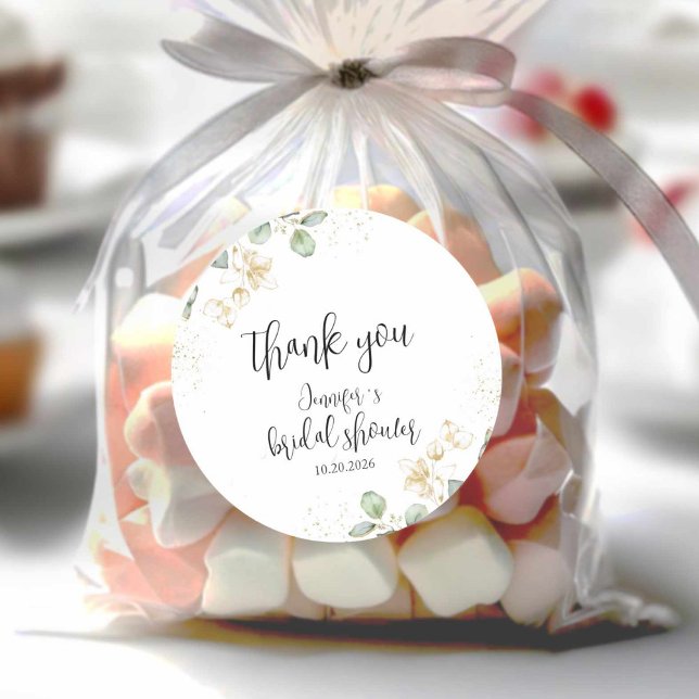 Adesivo Redondo Vinheta redonda clássica de Chá de panela verde (Criador carregado)