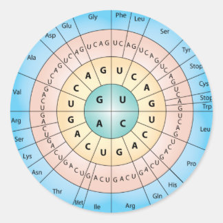 Adesivo Redondo Vinheta redonda clássica de código genético