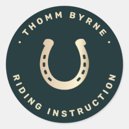 Adesivo Redondo Vinheta redonda clássica de ferradura