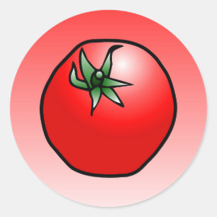 Adesivo Redondo Vinheta redonda clássica de tomate