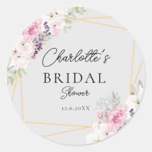 Adesivo Redondo Vinheta redonda clássica do Chá de panela Elegante