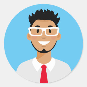 Adesivo Redondo Vinheta redonda clássica do profissional Avatar