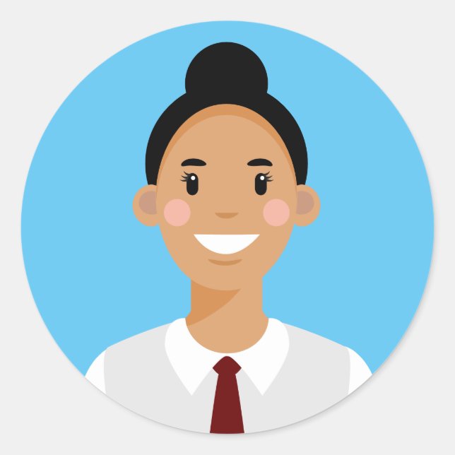 Adesivo Redondo Vinheta redonda clássica do profissional Avatar (Frente)