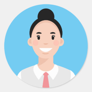 Adesivo Redondo Vinheta redonda clássica do profissional Avatar