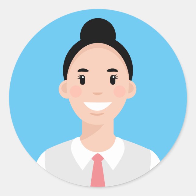 Adesivo Redondo Vinheta redonda clássica do profissional Avatar (Frente)