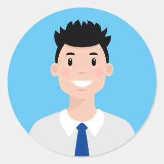 Adesivo Redondo Vinheta redonda clássica do profissional Avatar