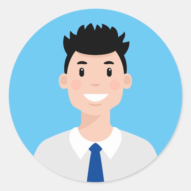 Adesivo Redondo Vinheta redonda clássica do profissional Avatar (Frente)