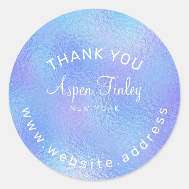 Adesivo Redondo Vinheta redonda clássica Elegante de folha de alum (Frente)