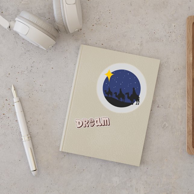 Adesivo Redondo Vinheta redonda clássica estrela Bethlehem Bethleh (Criador carregado)