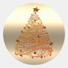 Adesivo Redondo Vinheta redonda clássica feliz de Natal