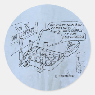 Adesivo Redondo Vinheta redonda clássica Mint Bed