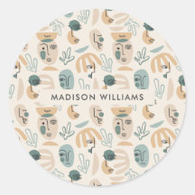 vinheta redonda clássica monograma