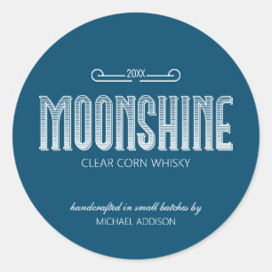 Adesivo Redondo Vinheta redonda clássica Moonshine