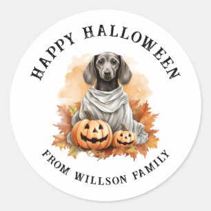 Adesivo Redondo Vinheta redonda clássica Spooky Halloween