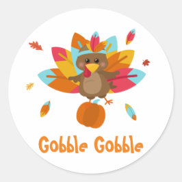 Adesivo Redondo Vinheta redonda clássica Turquia Vire Turquia